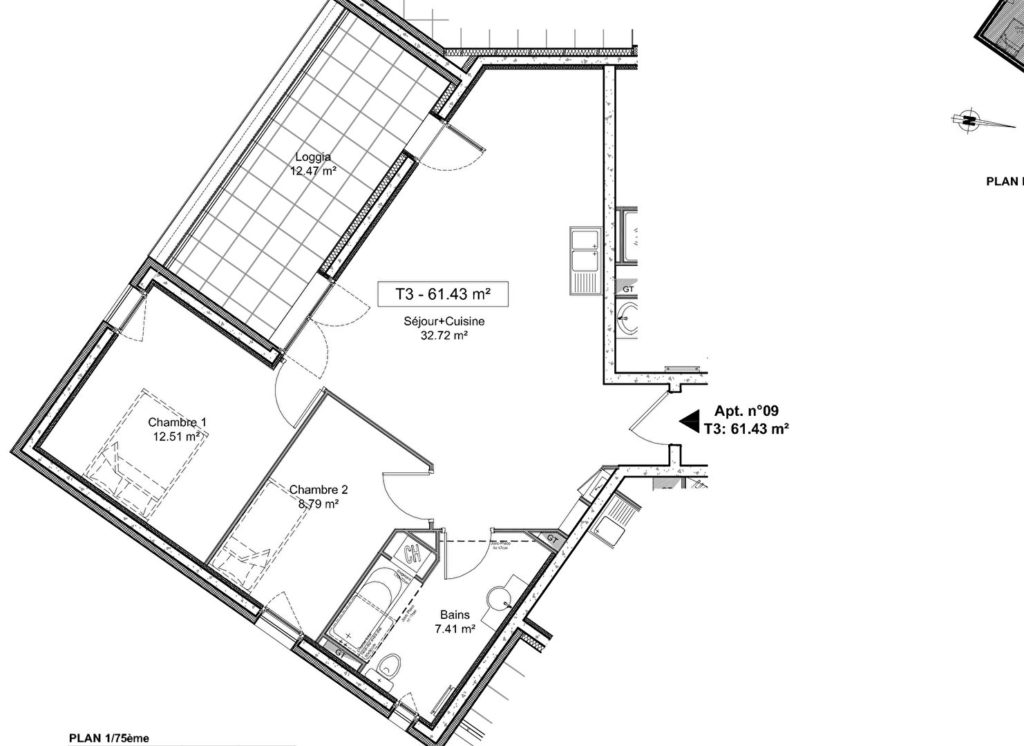 T3 avec balcon – Rilleux-la-Pape