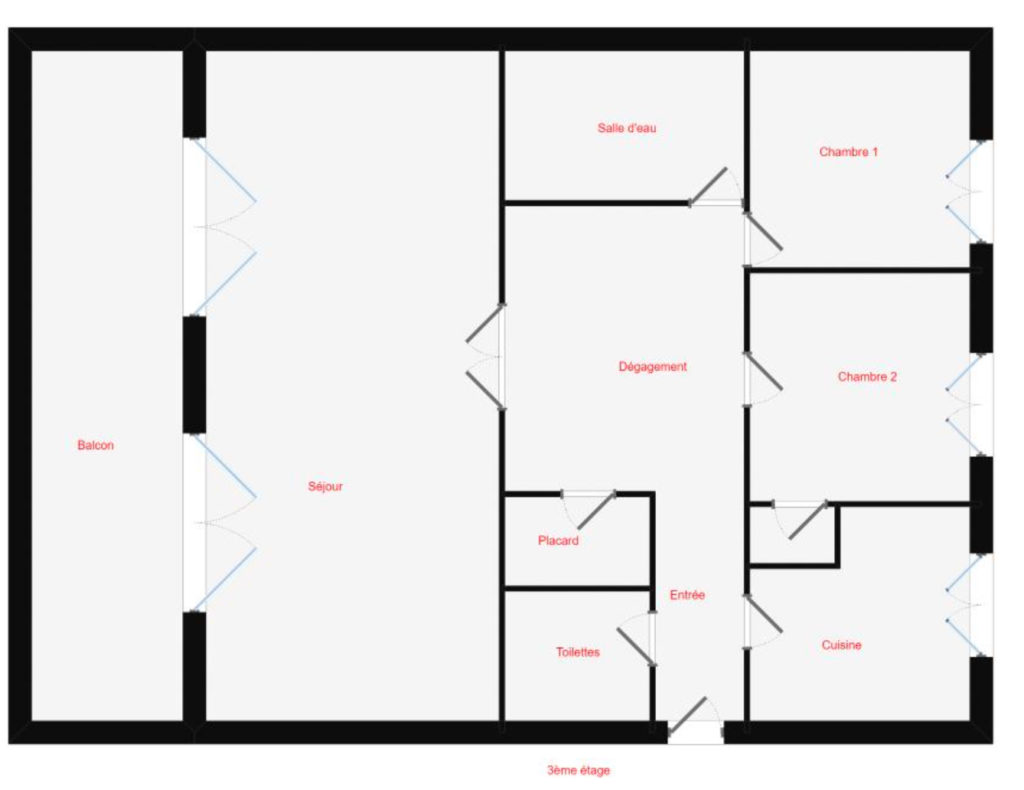 Co-Exclusivité – T4 avec balcon – Gratte Ciel