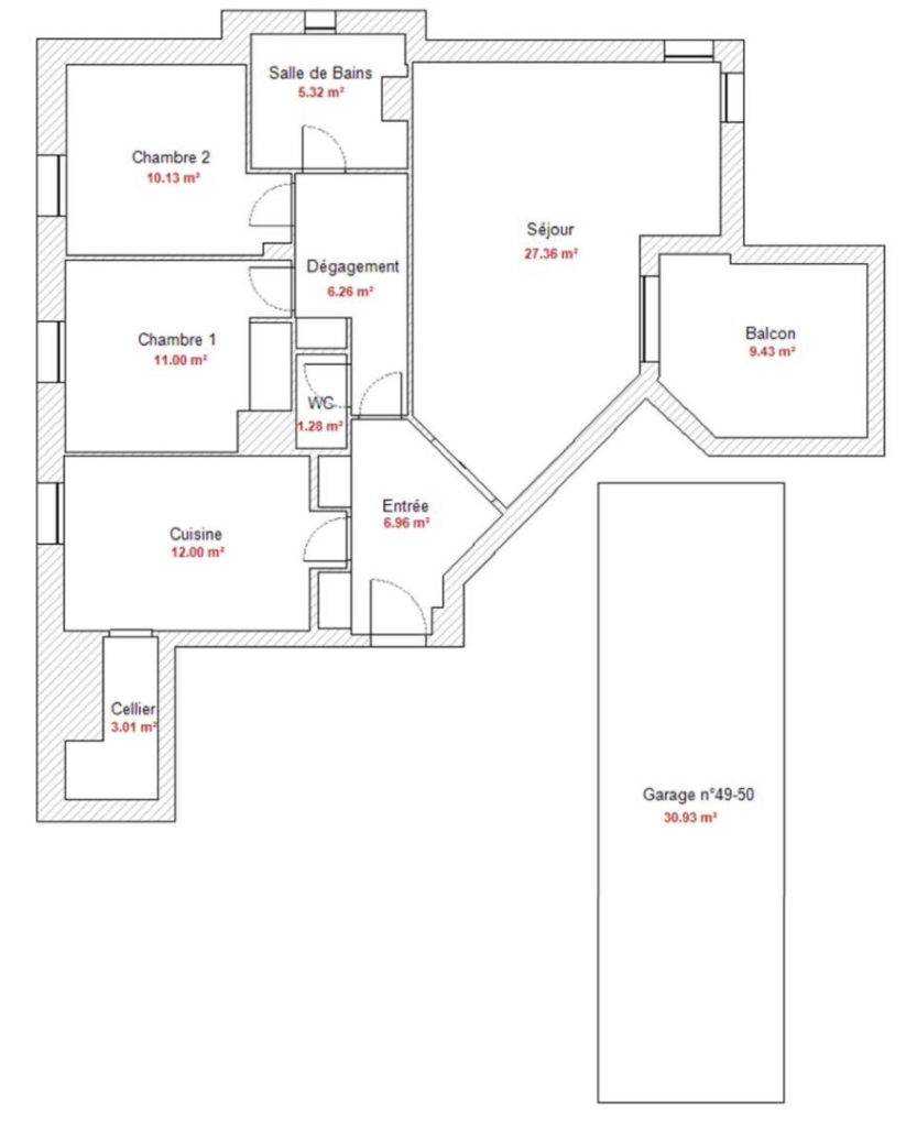 Exclusivité – T3 avec balcon – Tassin-la-demi-lune Centre