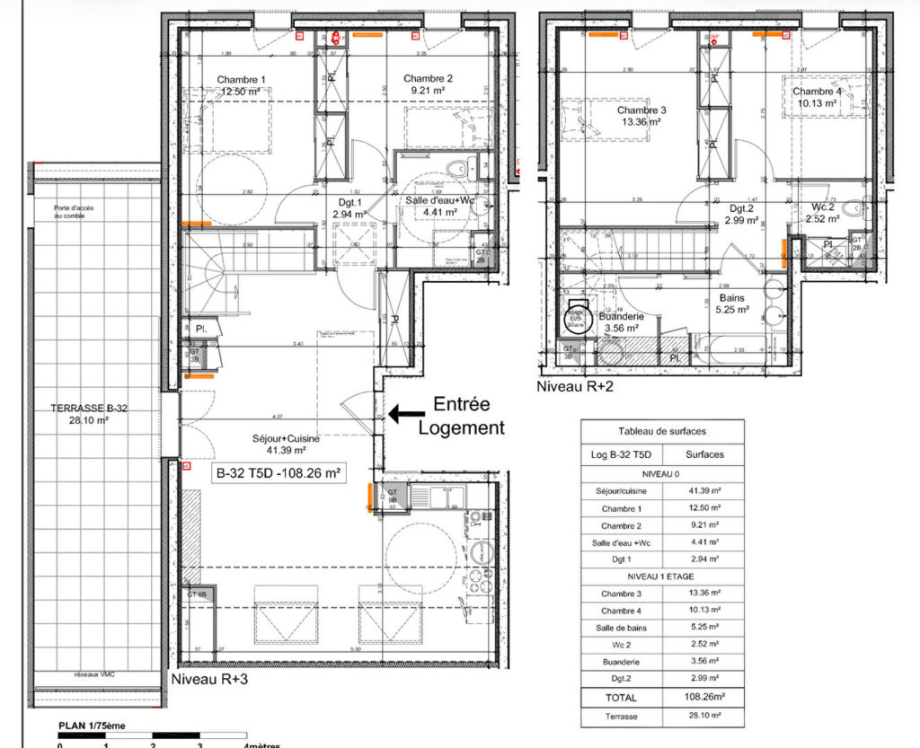 Duplex _Civrieux 5 pièce(s) 108 m2