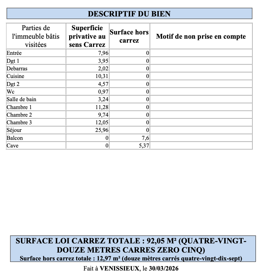 T5 de 92m² avec cave et parking – Moulin à vent